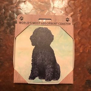 E&S Pets Black poodle World’s Most Absorbent Coaster 3/$15